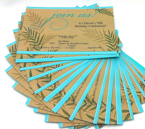 adding to a pre-printed invitation