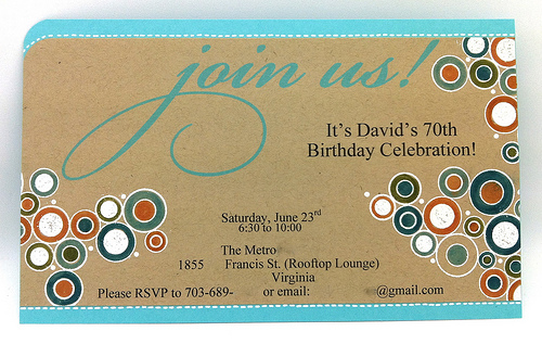 adding to a pre-printed invitation