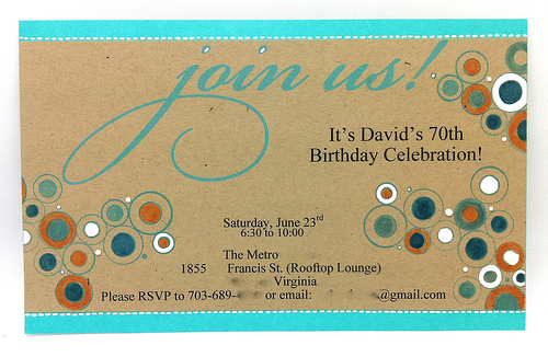 adding to a pre-printed invitation