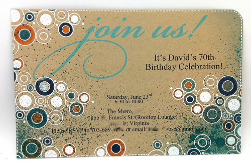 adding to a pre-printed invitation