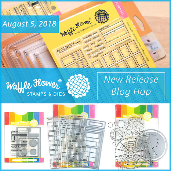 Waffle Flower Crafts WFC190 Waffle Flower Stamp /& Die Set-Color Swatches